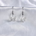 Silver Mini Minimalist Butterfly Earrings image 0