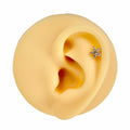 Gold CZ Flower Flat Back Stud image 0