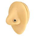 Black Double Tiered Round CZ Nose Stud image 0
