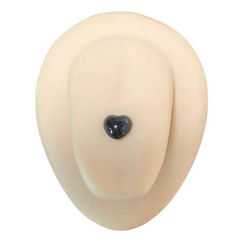Black Acrylic Heart Tongue Bar image 0