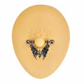 Vitrail Medium Crystal Paved Butterfly Shield Nipple Bar image 0