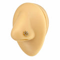 Gold CZ Starburst Nose Stud image 0