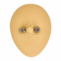 Gold CZ Cluster Flower Nipple Bar image 0