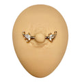 Gold Half Butterfly Wing Nipple Bar image 0