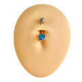 Blue Crystal Opal Belly Bar  image 0