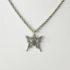 Silver Tribal Butterfly Necklace image 0