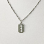 Silver Mini Razor Blade Necklace image 0