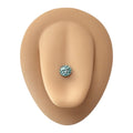 Blue Circle Crystal Paved Tongue Bar image 0