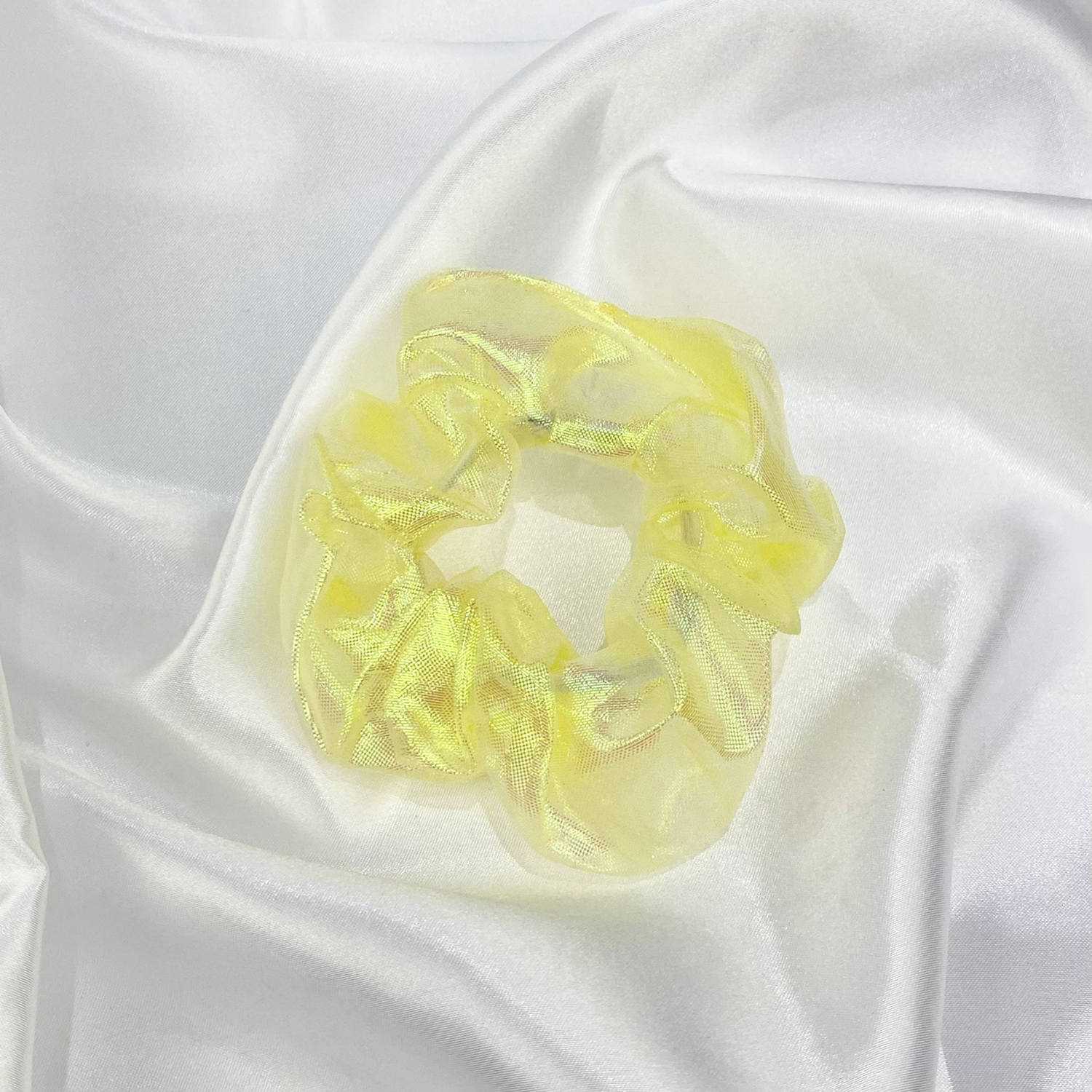 Yellow Iridescent Scrunchie image 0