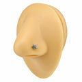 Blue CZ Flower Nose Stud image 0