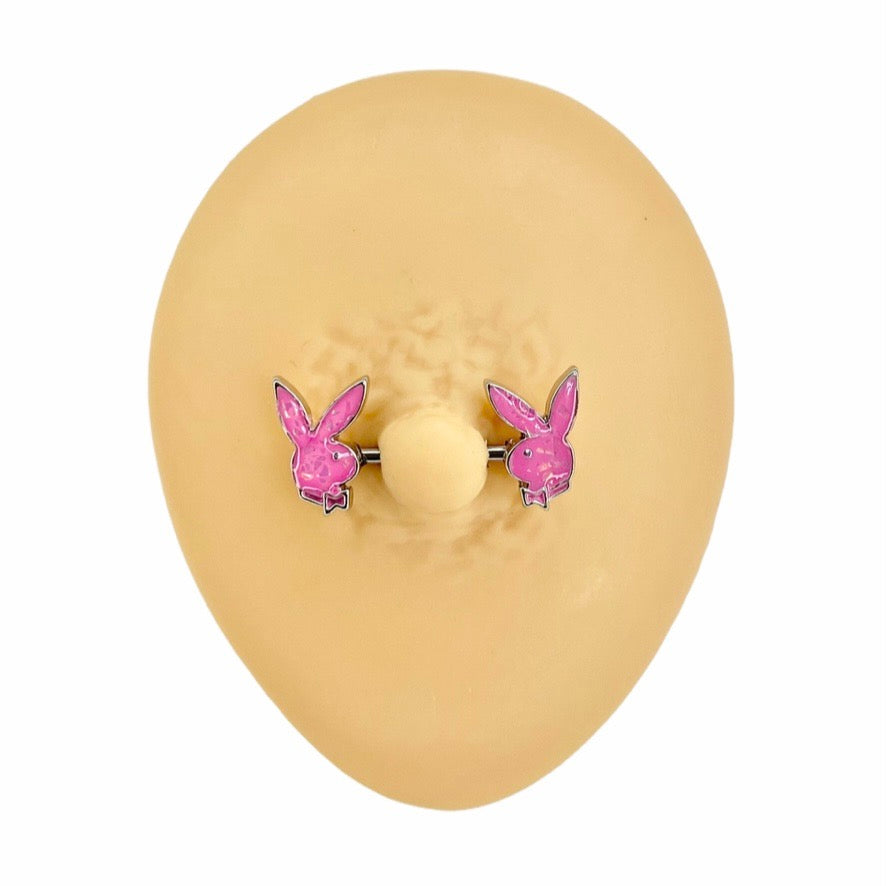 Pink Opal Glitter Playboy Nipple Bar image 0