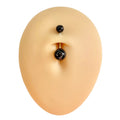 Black Metallic Splatter Belly Bar  image 0