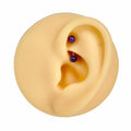 Purple Tiger Print Curved Barbell image 0