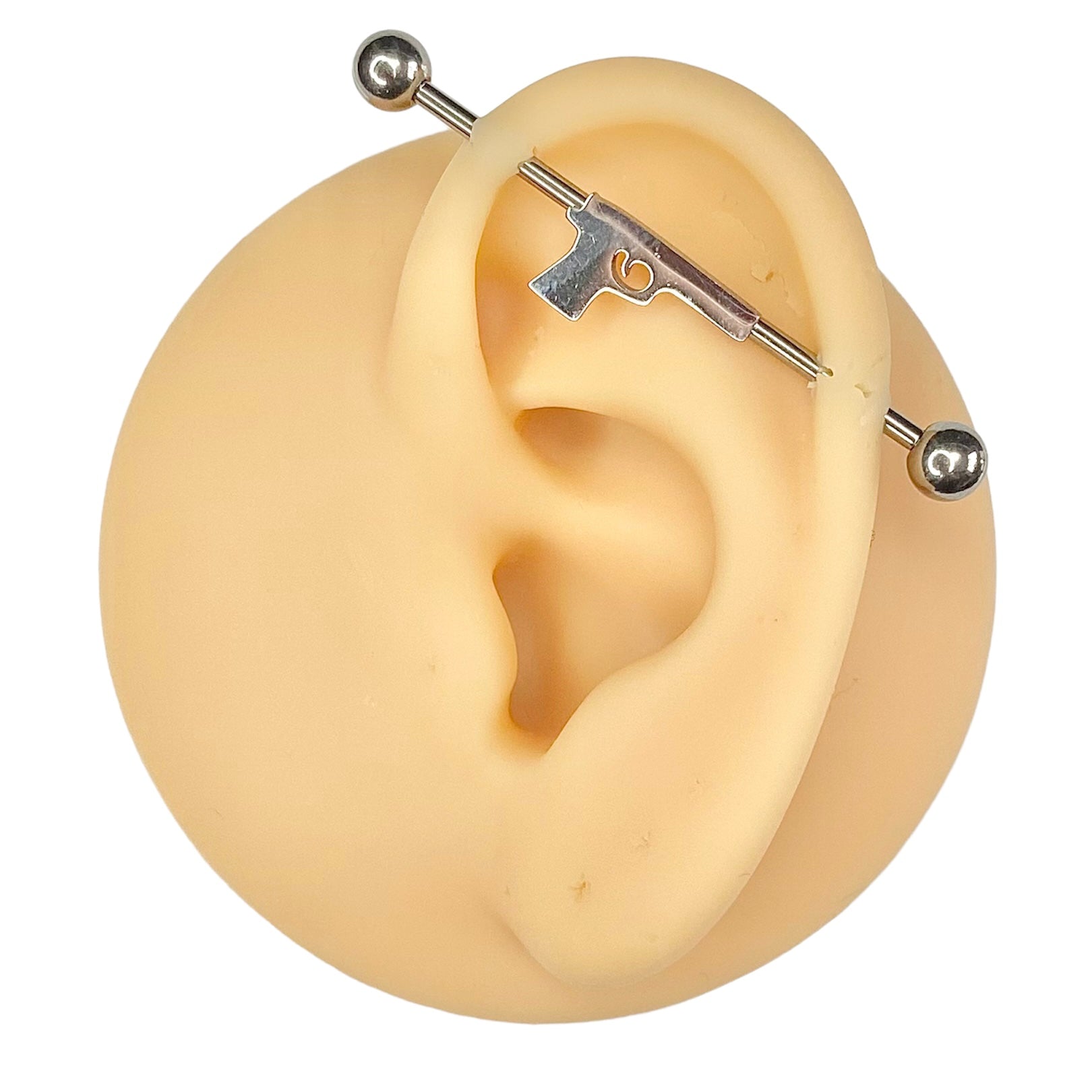 Pistol Gun Industrial Barbell  image 0