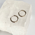 Silver Mini Plain Hoop Earrings image 0