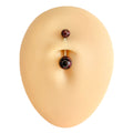 Red Metallic Splatter Belly Bar  image 0
