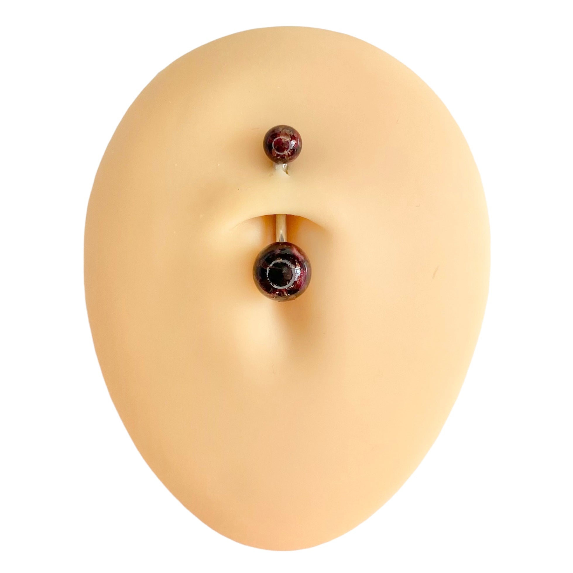 Red Metallic Splatter Belly Bar  image 0