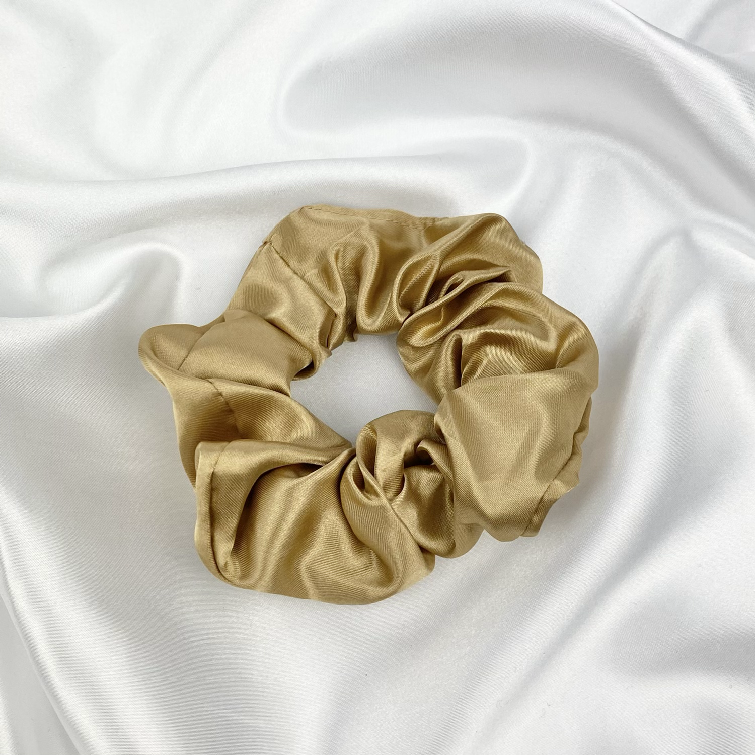 Camel Satin Scrunchie image 0