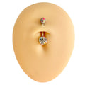 Pink, Yellow & White Paint Splatter Belly Bar  image 0