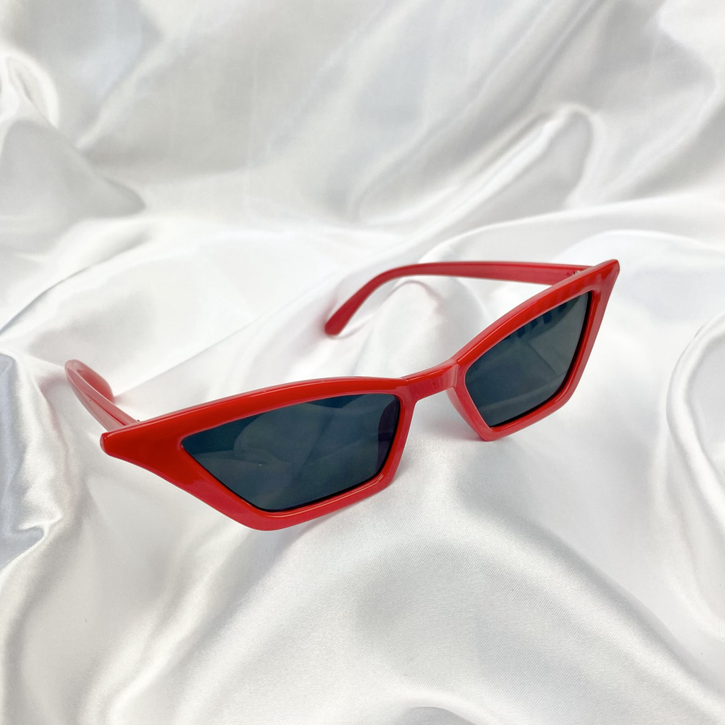 Red Rectangle Cat Eye Sunglasses image 0