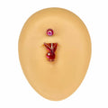 Purple AB Effect Crystal Eye Playboy Belly Bar  image 0