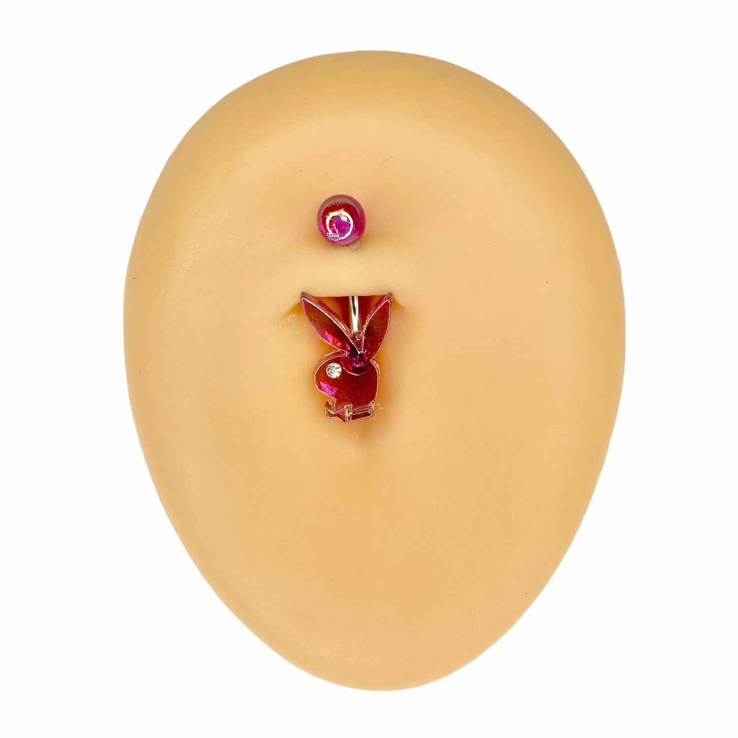 Purple AB Effect Crystal Eye Playboy Belly Bar  image 0