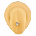 Gold Cubic Zirconia Heart Prong Tongue Bar image 0