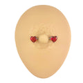 Red CZ Heart Nipple Bar image 0