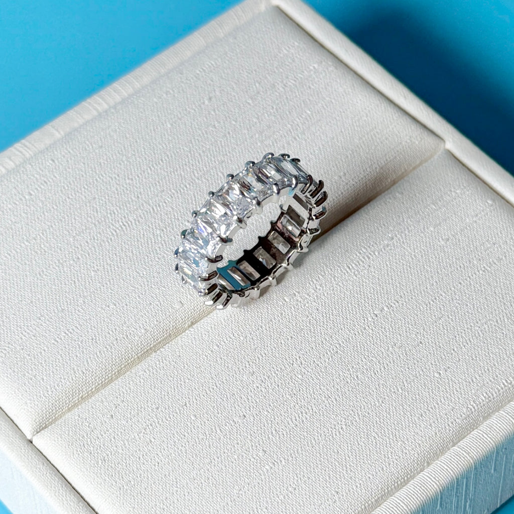 Silver Crystal Crush Ring image 0