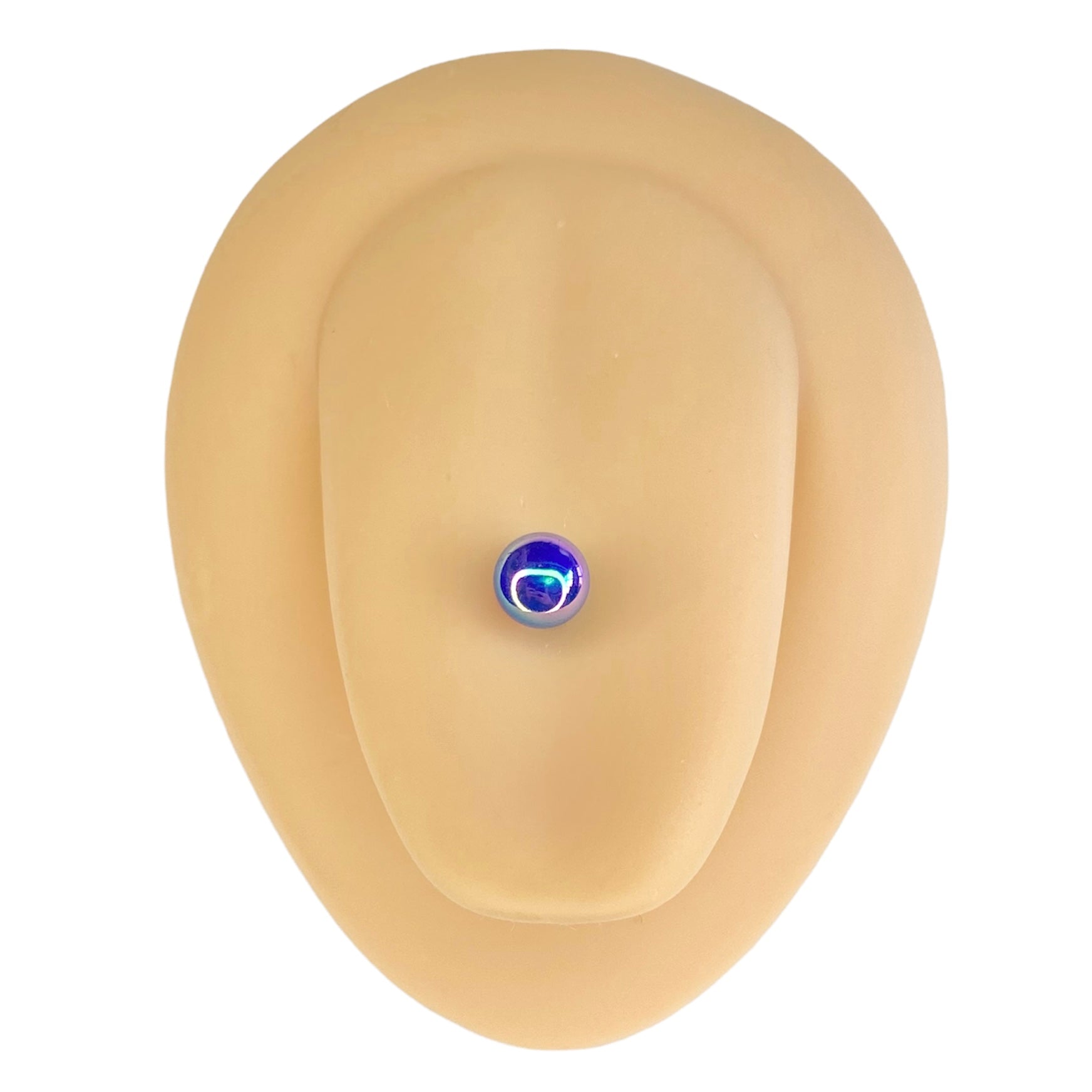 Blue AB Coated Tongue Bar image 0