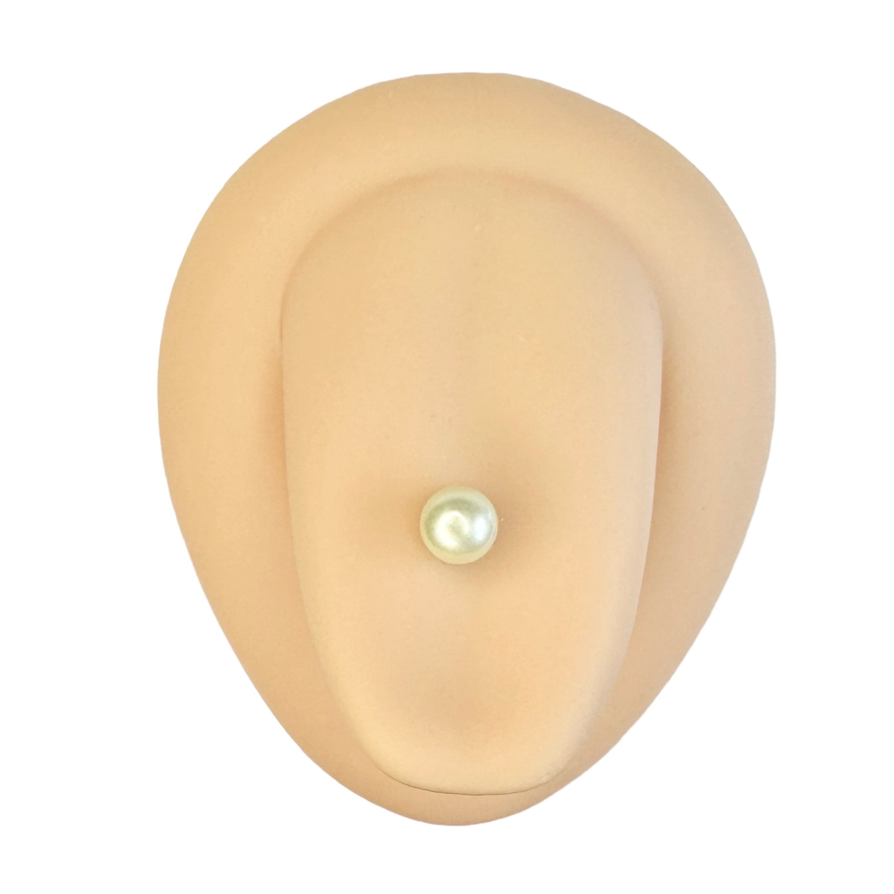 Yellow Faux Pearl Tongue Bar image 0