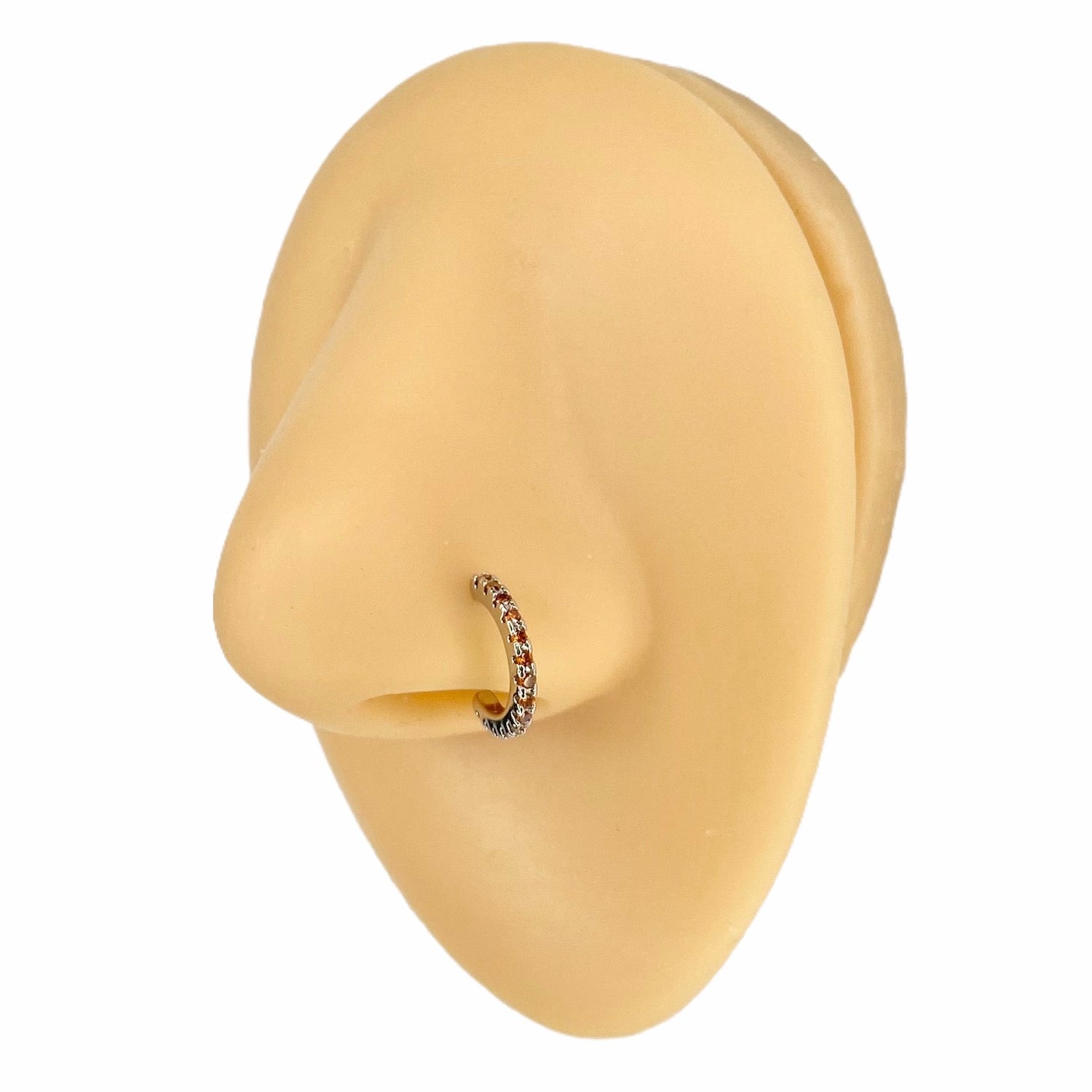 Copper CZ Lined Bendable Hoop image 0