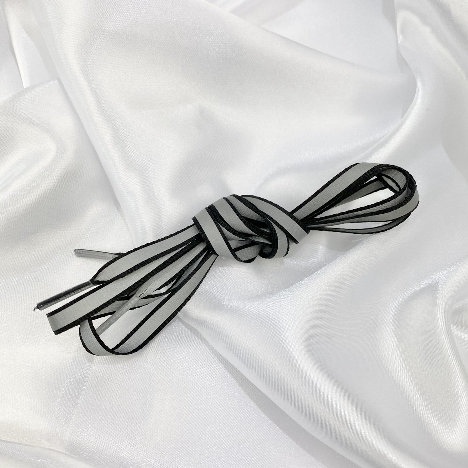 Black Retro Reflective Laces image 0