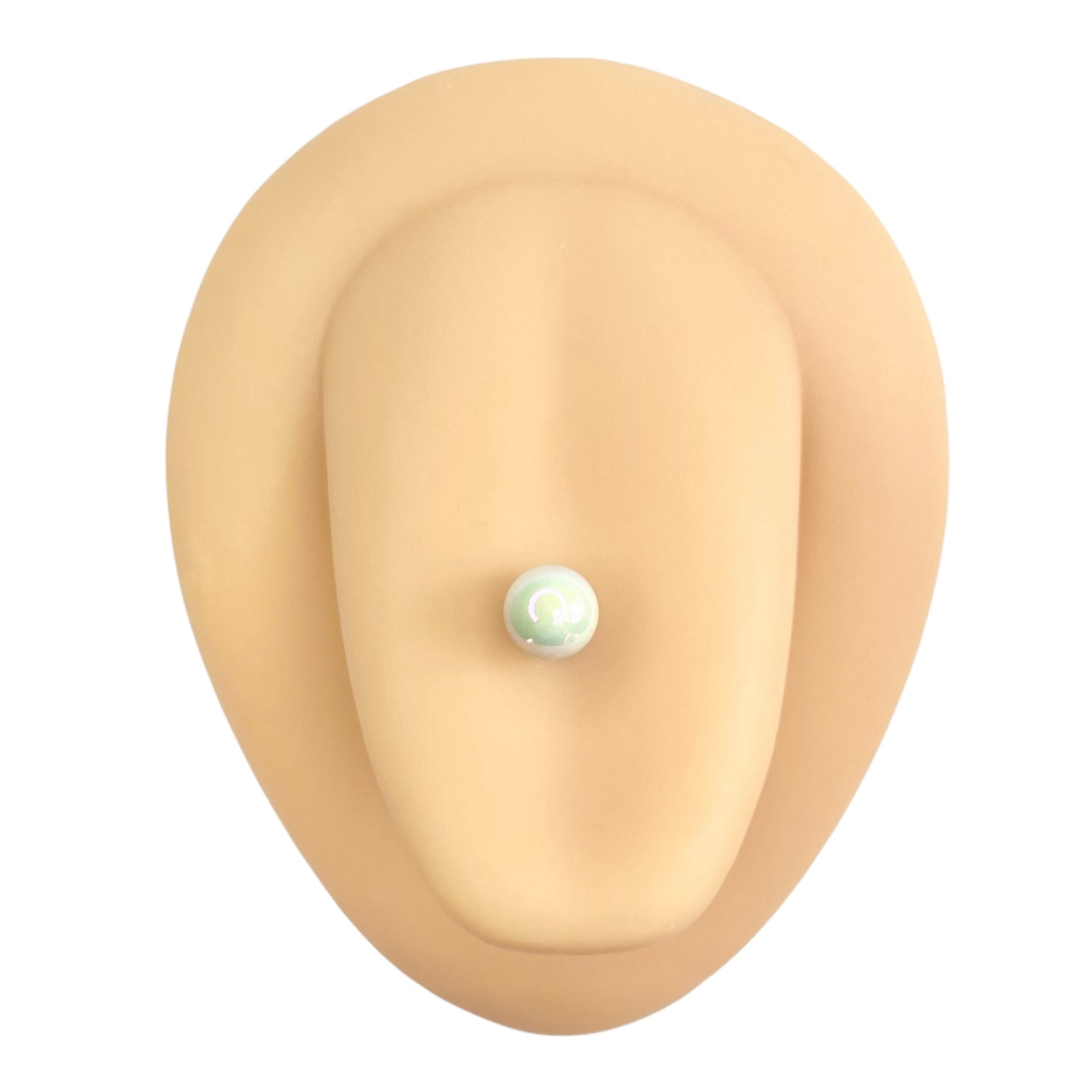 White Metallic AB Tongue Bar image 0