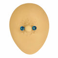 Blue Cubic Zirconia Prong Nipple Bar image 0