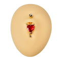 Gold Red Devil Heart Belly Bar  image 0