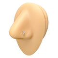 Silver CZ Marquise Nose Stud image 0