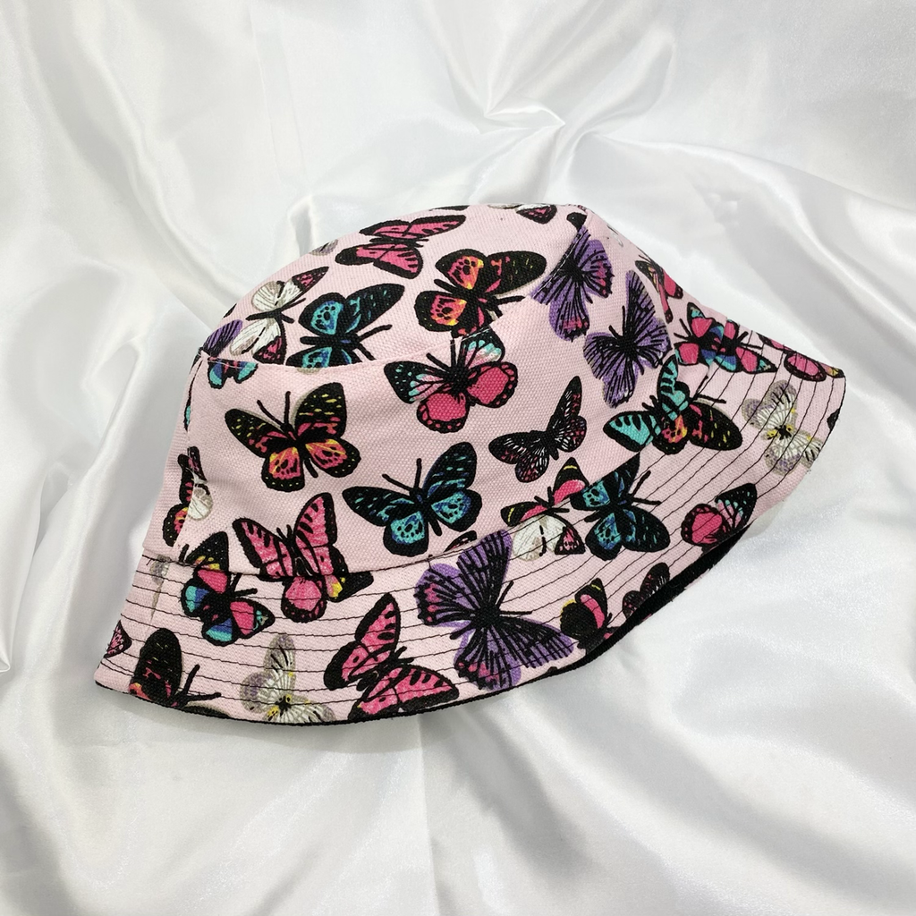 Pink Butterfly Bucket Hat image 0