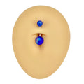 Blue Matte Pearlescent Belly Bar  image 0