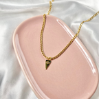 Gold Evil Eye Heart Necklace image 1