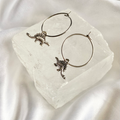 Stegosaurus Hoop Earrings image 0