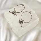 Stegosaurus Hoop Earrings image 0
