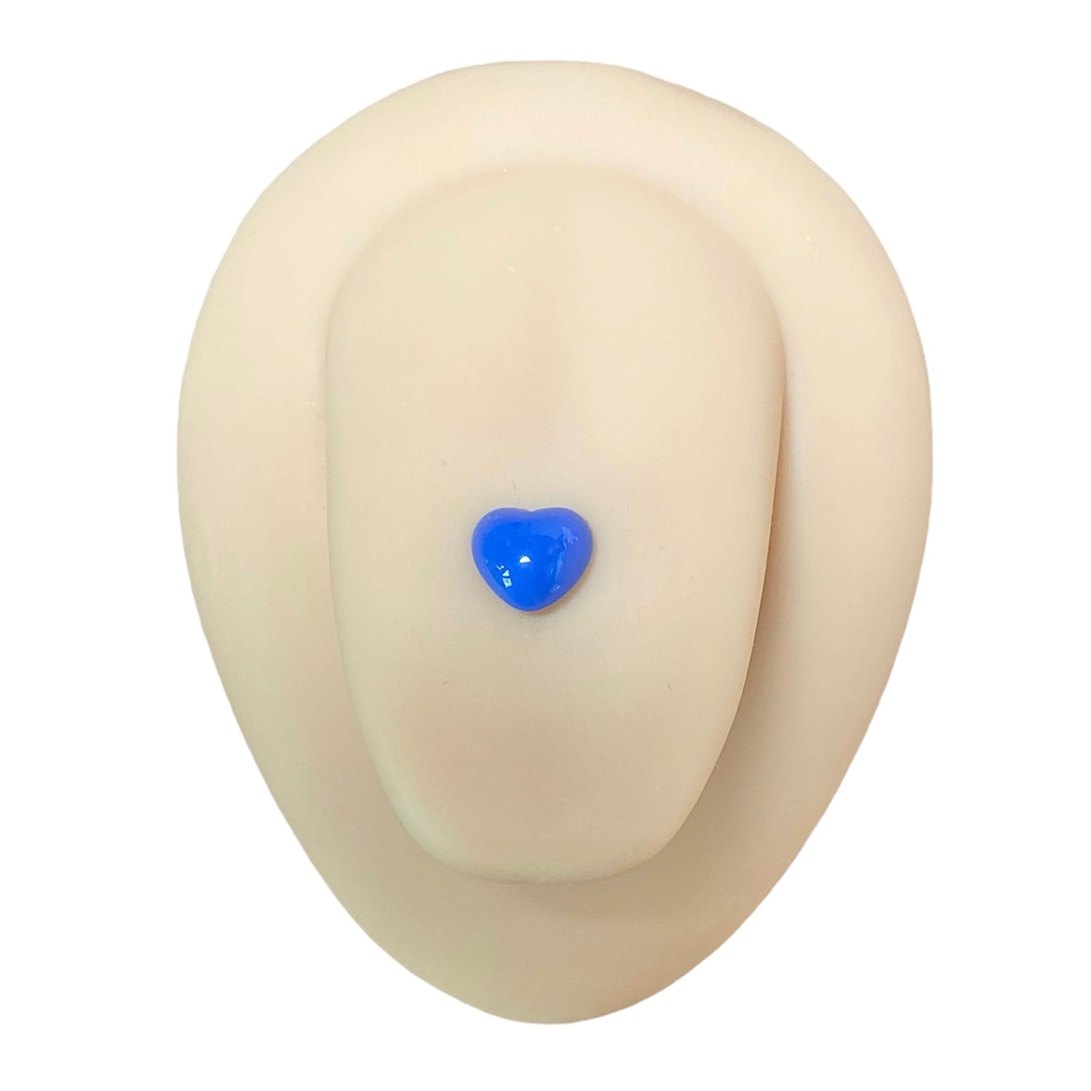 Blue Acrylic Heart Tongue Bar image 0