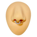 Silver 7 Crystal Gem Bendable Hoop  image 0