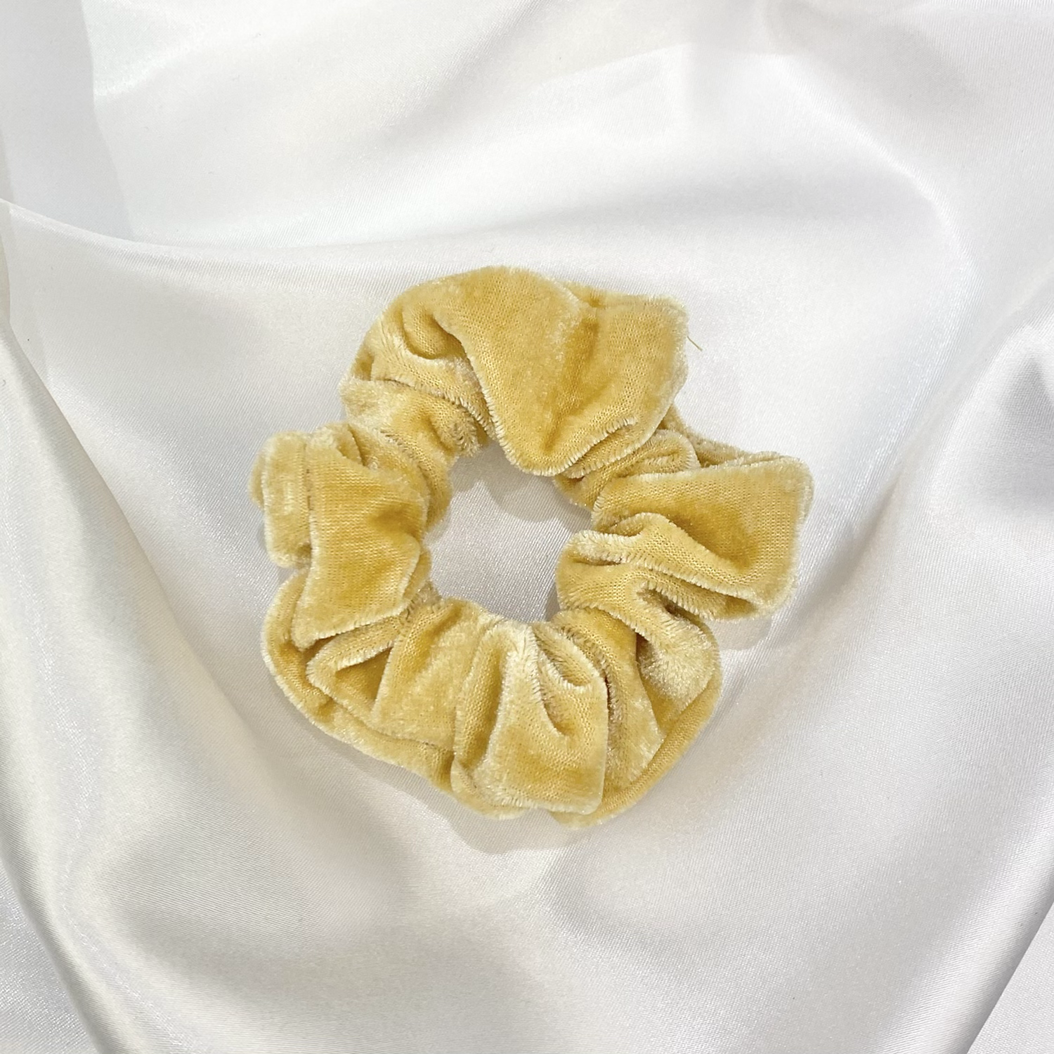 Camel Velvet Scrunchie image 0