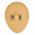 Silver 5 Marquise Crystal Ends Nipple Bar image 0