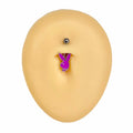 Purple Enamel Playboy Belly Bar  image 0