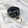 Gold Faux Leather Heart Belt image 0