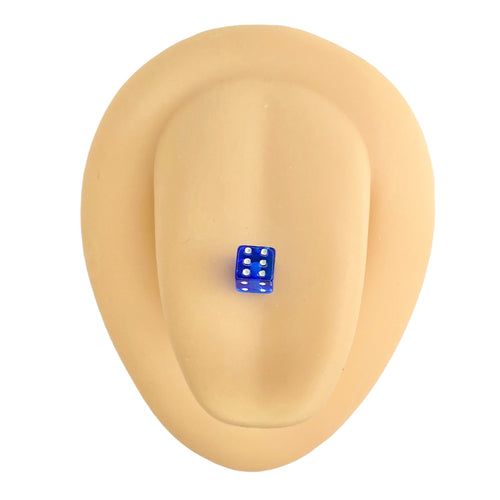 Blue Acrylic Dice Tongue Bar image 0