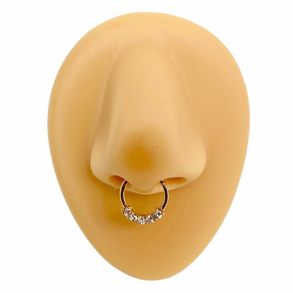 Gold Clear CZ Bendable Hoop  image 0